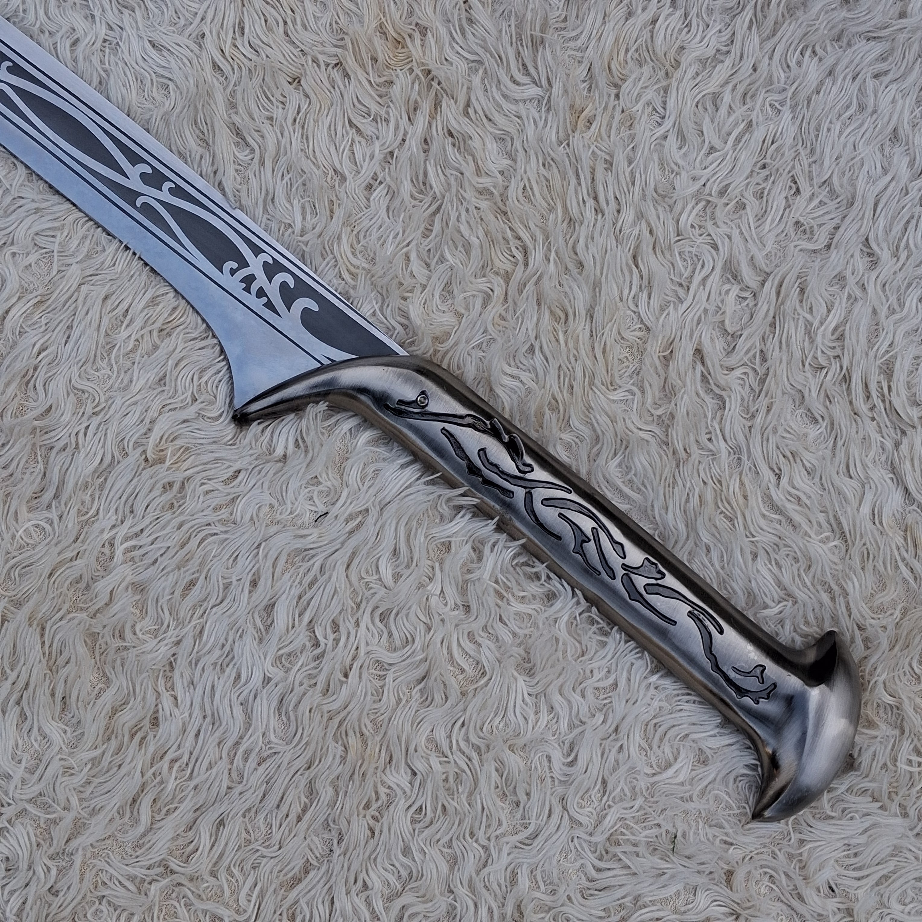 Thranduil Sword Replica – High Carbon Steel Fantasy Collectible with Display Plaque