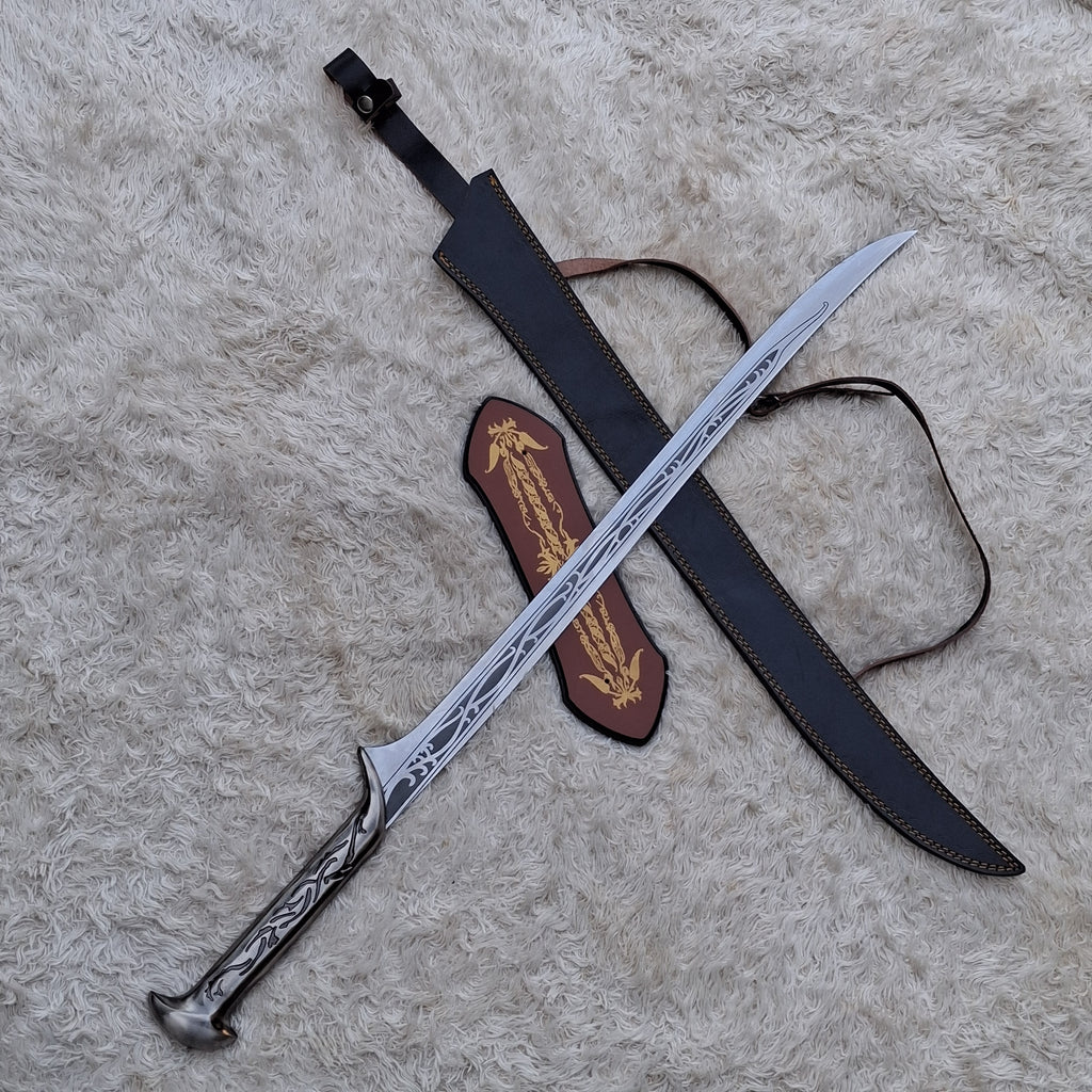 Thranduil Sword Replica – High Carbon Steel Fantasy Collectible with Display Plaque