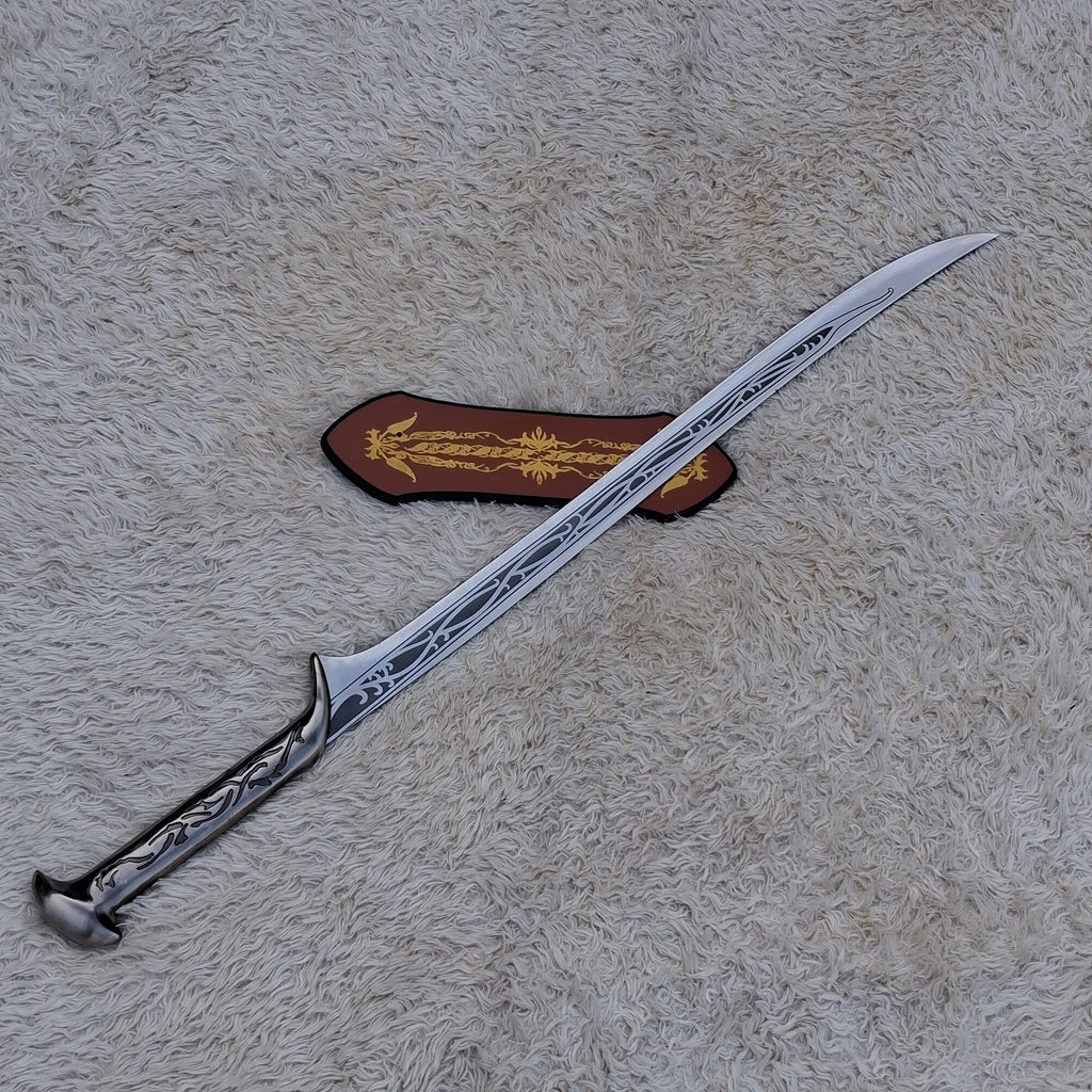 Thranduil Sword Replica – High Carbon Steel Fantasy Collectible with Display Plaque