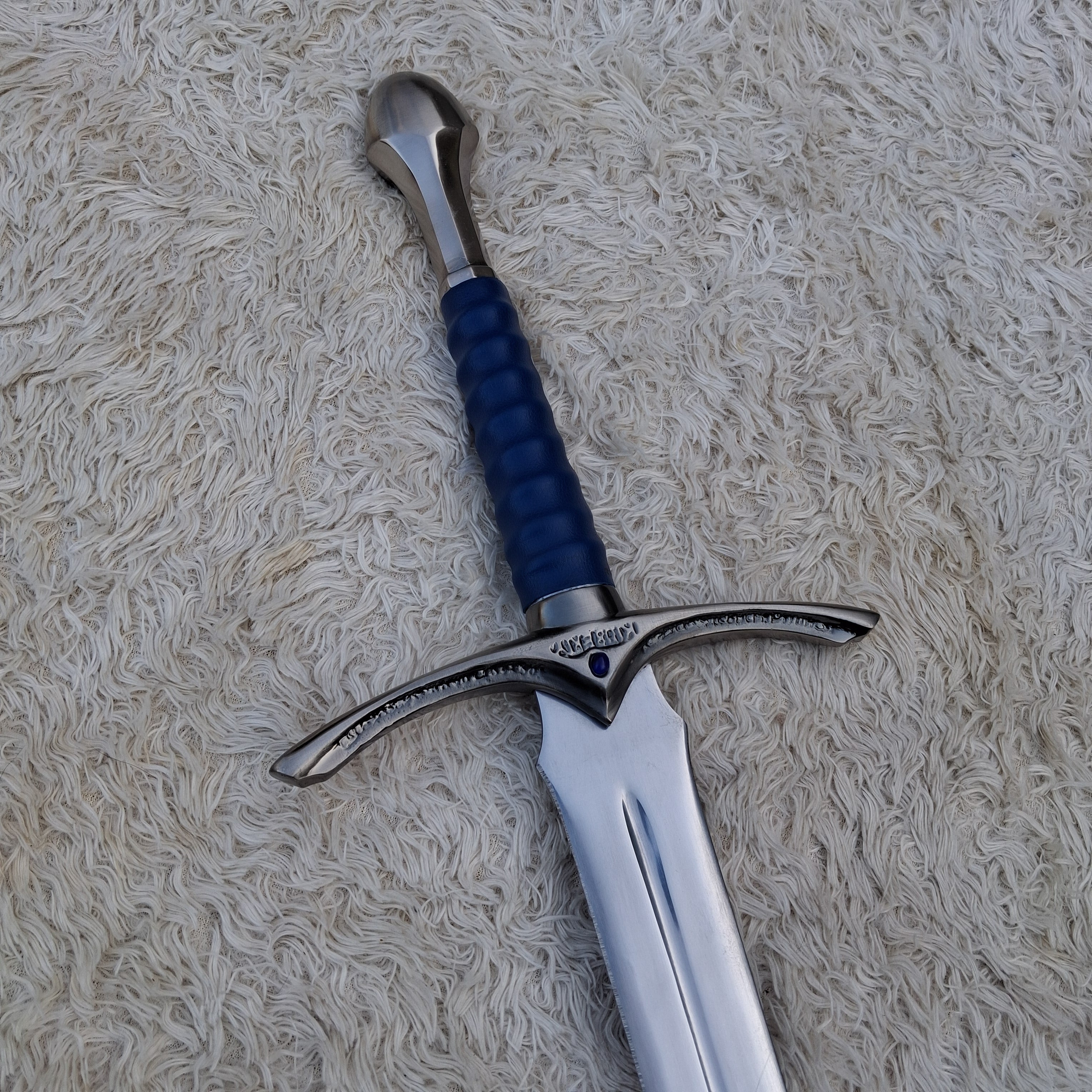 Glamdring Sword Replica – Handmade Fantasy Wizard Sword with Display Plaque
