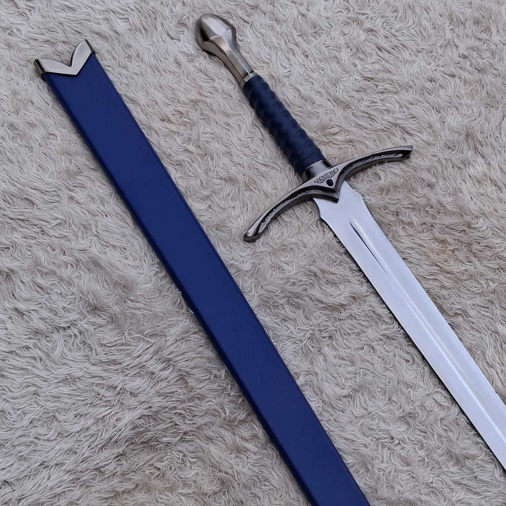 Glamdring Sword Replica – Handmade Fantasy Wizard Sword with Display Plaque