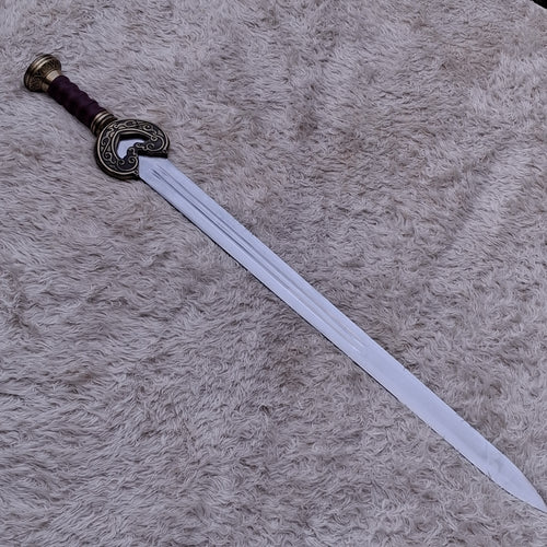 Herugrim Sword Replica – High Carbon Steel Fantasy Collectible with Display Plaque