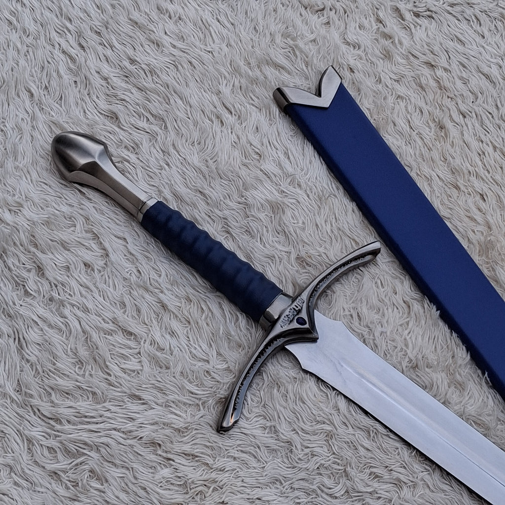 Glamdring Sword Replica – Handmade Fantasy Wizard Sword with Display Plaque