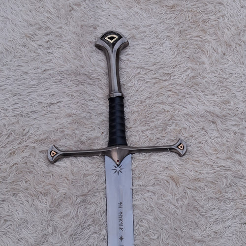 Anduril Sword Replica – Handmade Fantasy King Sword with Display Plaque | Full Size Collectible