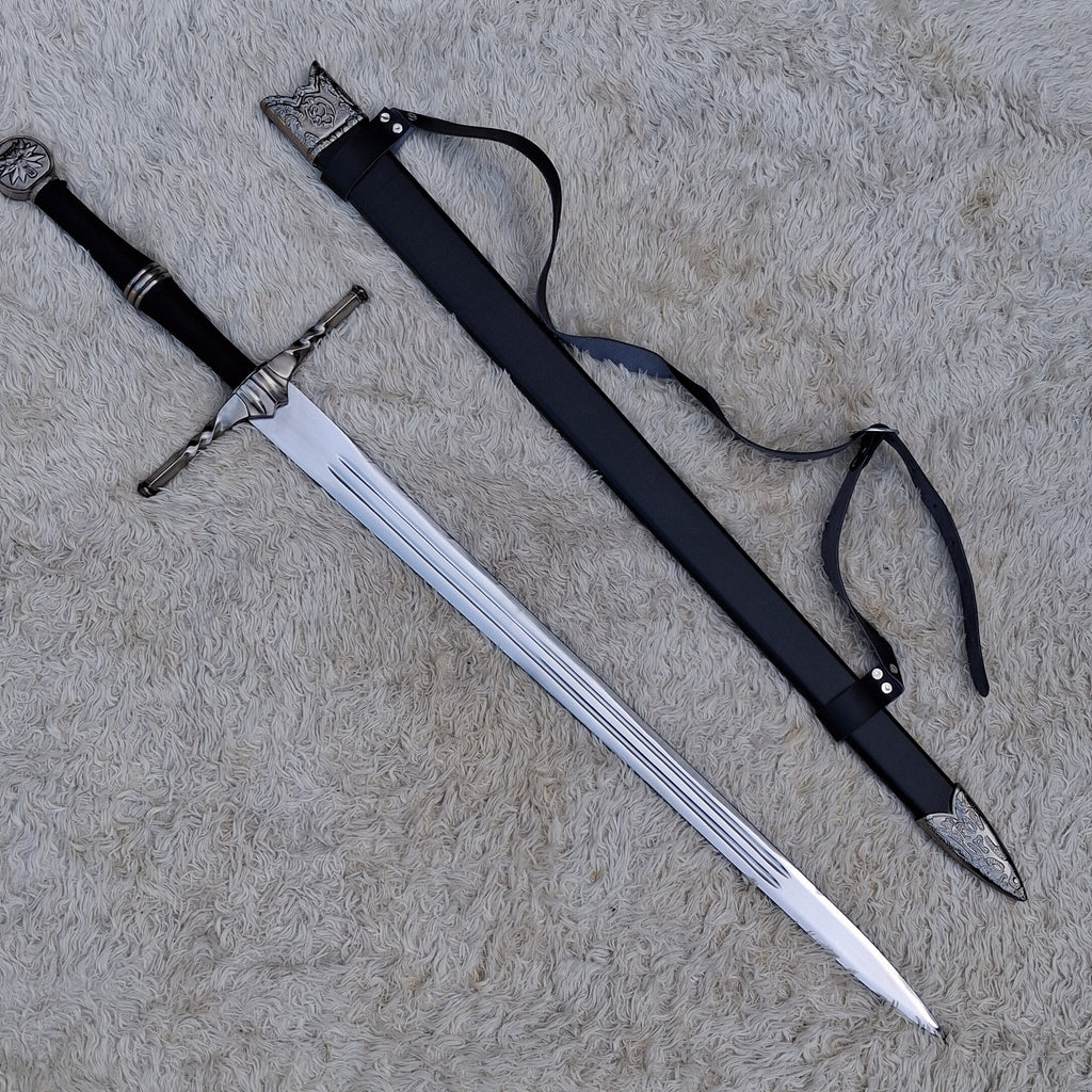 The Witcher 3 Wolf Sword Replica – Handmade Steel Fantasy Collectible Display Sword