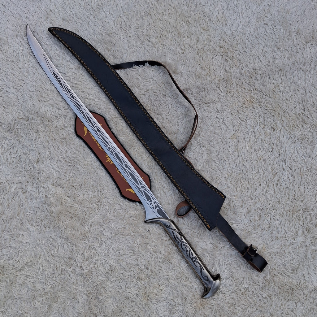 Thranduil Sword Replica – High Carbon Steel Fantasy Collectible with Display Plaque