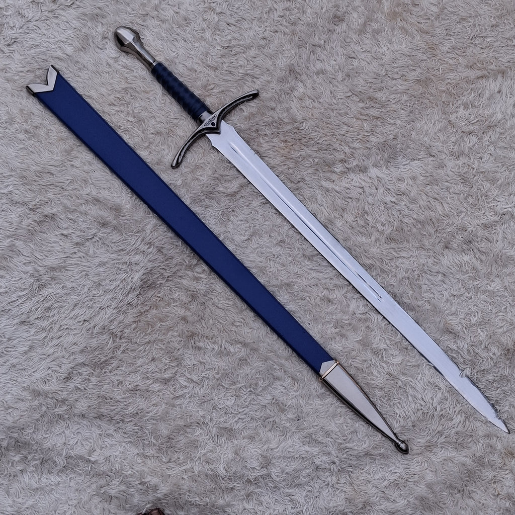 Glamdring Sword Replica – Handmade Fantasy Wizard Sword with Display Plaque