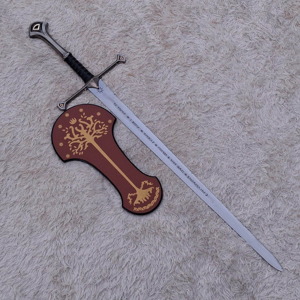 Anduril Sword Replica – Handmade Fantasy King Sword with Display Plaque | Full Size Collectible